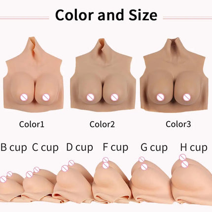 Silicone Breast Forms Realistic Fake chest Tits U-CHARMMORE  Enhancer Crossdresser Drag Queen Shemale Transgender Crossdressing