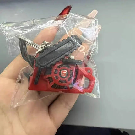 Mini Chainsaw Keychain Stress Relief Toy for Keys Backpack Bag Realistic Chainsaw Toy Funny Gadget Chainsaw Key Ring Gift