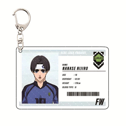 Blue Lock Player ID Card Version 6cm Acrylic Keychains Anime Collectible Merchandise Bag Pendant Fan Gift