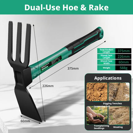 Multifunctional Outdoor Pickaxe  4.6mm Thickness Gardening Tools ,Durable Hoe,Rake,Pickaxe for Digging Planting Weeding