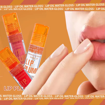 Autumn Winter Essential 3-Pcs Lip Oil Autumn Winter Lip Care 3Pcs HPlump Set Pink Hydrating Long-Lasting Moisturizing Gloss Balm