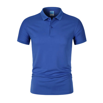 Men's POLO Shirt Solid Color Short Sleeved Top Spring Summer Team Workwear Customized Colors Choose From
