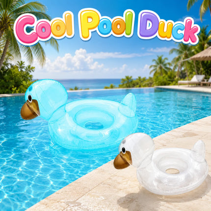 1PC Funny Duck Pool Floats, Rubber Ducks Floatie, Inflatable Tube Swim Ring Giant for Summer Beach Swimming Pool Carnival