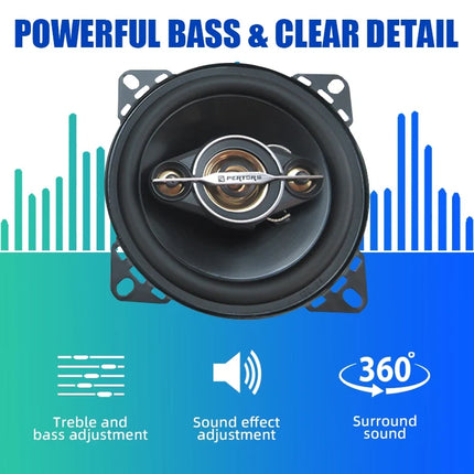 4 Inch 700W (350W*2)Car Speakers Coaxial Subwoofer Universal Automotive Audio HiFi Music Full Range Frequency Car Stereo Speaker