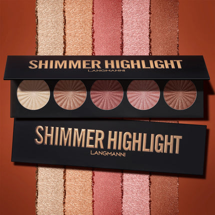 Highlighting and Contouring Palette 5 Colours All-in-One Makeup Palette Stereoscopic Natural Highlighting Makeup Palette