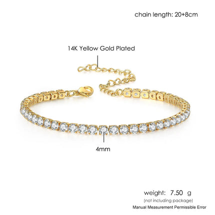 Iced Out 4MM Zircon Tennis Anklet Bracelet for Women Dazzling Bracelet on The Leg Chain Sexy Decoration on Foot Fashion Jewelry
