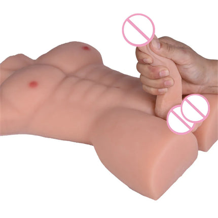 Female Masturbator Realistic Big Dildo Silicone 3D Men Torso Sex Doll Male Huge Penis Anal Pussy 18+ Adult Erotic Toys For Women