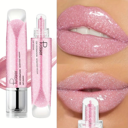 Non Sticky Waterproof Lip Gloss High Shine Long Lasting Moisturizing Plumping Lip Glaze Easy Application