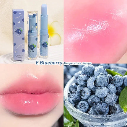 Fruity Color Changing Lip Balm Natural Temperature Change Coloured Lipstick Long Lasting Moisturizing Makeup Cosmetics for Women
