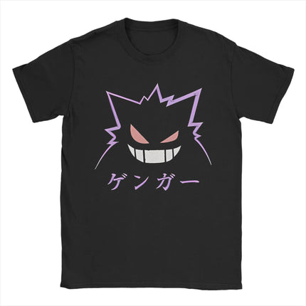 Pokemon 2026 Summer Men Cotton T - Shirt Streetwear Gengar & Koffing Fusion Print Oversized Casual Daily Wear Anime Fans Gift