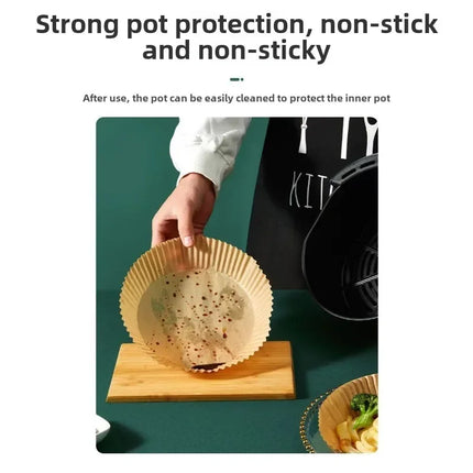 Large Air Fryer Disposable Paper Liner Square 23cm Non-stick Airfryer Parchment Baking Paper for Cooking Steaming Basket