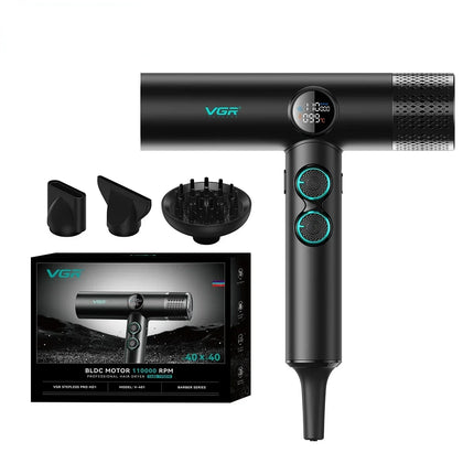 VGR Hair Dryers Professional Air Blower 110000 RPM Hair Dryer Bldc Motor Hair Dryer Machine Hair Salon for Household Use V-401