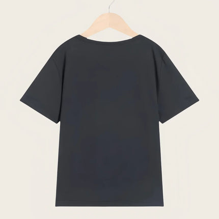 Girls' Casual Short Sleeve Round Neck T-Shirt Summer with Playful Fabric Casual Shirts for Girls Cherry Graphic Tee Comfortable
