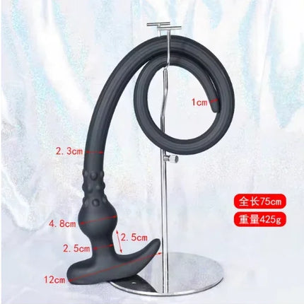 Super Long Anal Plug Silicone Wearable Butt Plug Hollow Enema Vaginal Cleaning Glowing Dildo Deeper Adult Toys Sex Toys Sex Shop