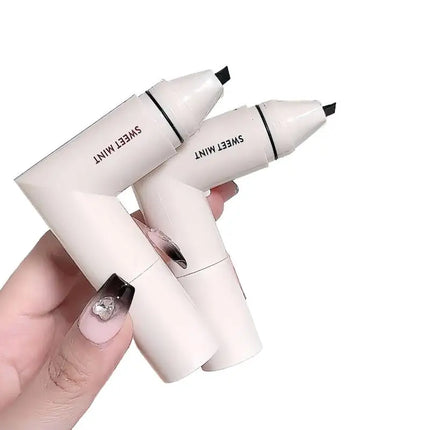 New Brown Precise Outline Signet Long-Lasting Eyeliner Liquid Pen Rotate Eyeliner Stamp Integrated Eyeliner Stamp
