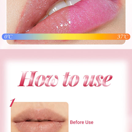 6 Colors Crystal Glossy Lipstick - Moisturizing Tinted Lip Balm,  Shimmer, Transparent Tube, Long-Lasting Hydration,