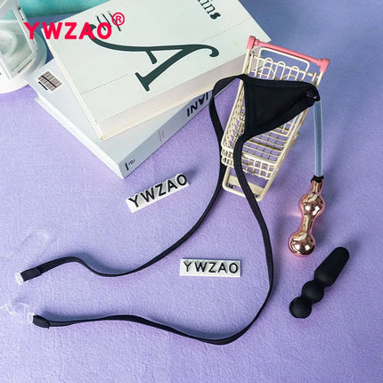 YWZAO Hanging Neck Underwear Adult Plug Anal Fisting Toys Butt Dildo Thongs Lingerie Anus Ass Panties Men's Briefs Sexy Gay
