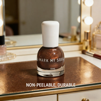 S168 Bronze 10ml No-Bake Cat Eye Nail Polish. Crystal Berry color series base with berry red fragments. Quick-drying