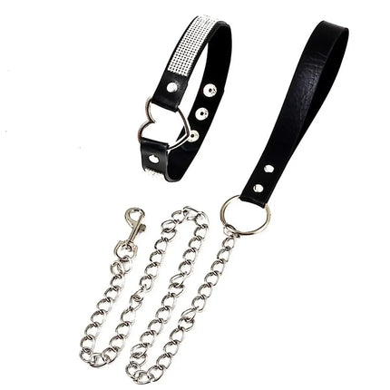 PU Leather Slave BDSM Collar With Leash Adult Games Sex Bondage Restraint Neck Cuffs Fetish Collar Erotic Sex Toys for Women Men