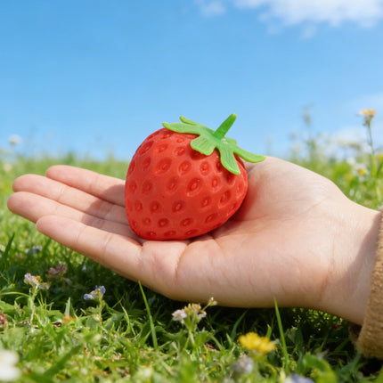 2026 Strawberry Squishies Toys Fruit Sensory Balls Simulation Strawberry Fruit Squeeze Toys for Kids Adults Autism Birthday Gift