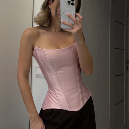 SIsterlinda Chic Irregular Satin Tank Top Women Sexy Low-Cut Sleeveless Patchwork Midnight Party Clubwear Classic Stretch Vest
