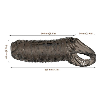 Reusable Penis magnify Cock Rings Delay Ejaculation Penis Condoms Thicken Penis Enlargement Sleeve BDSM Lock Ring SexToy For Men