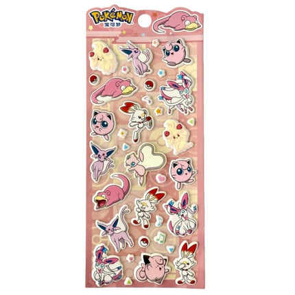Genuine Pokemon Pikachu Stickers Cartoon 3D Foam Toys Decals For Scrapbooks Phones Helmets Water Mugs Decor Sticker Girls Gifts