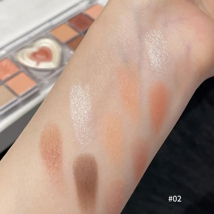 12-Color Tea Apricot Eye Makeup Palette Low Saturation Eyeshadow Palette Pearlescent Matte Shimmer Earth Color Eye Shadow Beauty