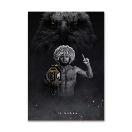 Boxing Fighting Star Canvas Wall Art Print Poster MMA Decorative Painting Modern Home Decor Boxing Sports Lover Gift Unframed