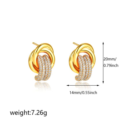 Fashion CZ Zircon Round Huggie Hoop Earrings for Women Geometric U Shape Ear Buckle Hoops Gold Plated Stainless Steel Jewelry