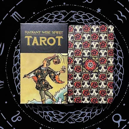 Black Radiant Wise Spirit Tarot Cards A 78 Rider Deck Oracle Rider Waite English Visions Divination Edition Borad Playing Game
