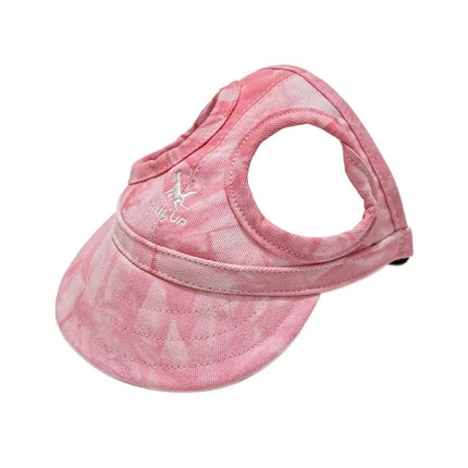 Fashion Ear Holes Pet Baseball Hat Cat Dog Outdoor Pet Visor Hat Adjustable Pet Sun Cap