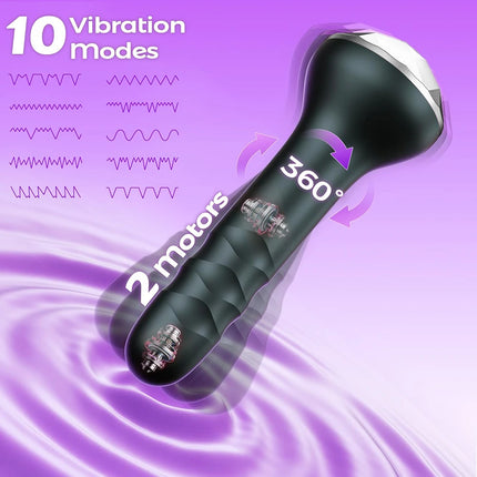 360° Rotating Anal Vibrator Male Prostate Massager Vibrating Rotating Butt Plug Anal Dildo Buttplug Adult Sex Toy for Men Gay