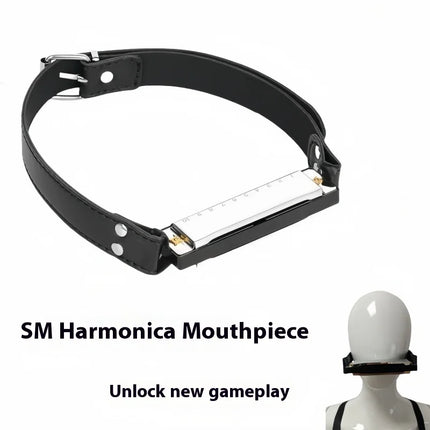 Erotic Mouth Gag in The Shape of A Harmonica Couples' Teasing and Flirting Alternative Restraint Ball Gag Adult Sex Toy Pope Sex