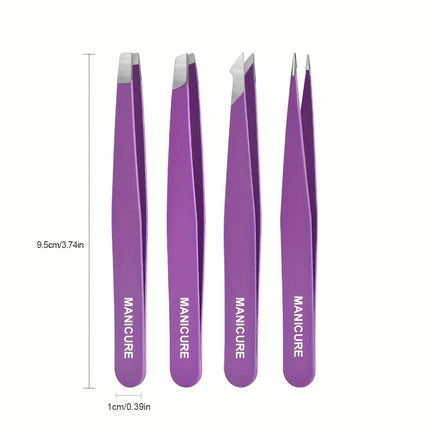 Professional Stainless Steel Tweezers Tips Eyelash Extension & Microblading Kit for Eyebrow Shaping Eyelash Grafting Tweezers