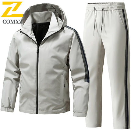 Men's Tracksuit Sets Autumn 2025 Fashion Sportswear Two Piece Sport Suit Jacket+Sweatpants Sweatsuit Men Sports Windproof Suit