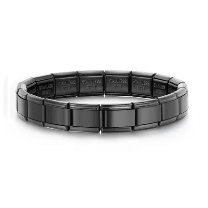 2025 Fashion Functional Elastic Bracelet Modular Bulk Italian Charms Links Fit Bracelet Stainless Steel Jewelry Wholesale
