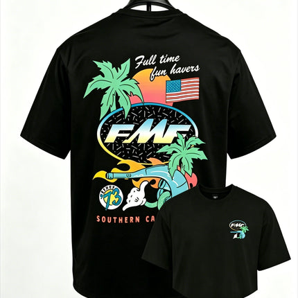 FMF Ride Bad Fast Motocross T Shirt for Men 100% Cotton Dirt Bike Racing Graphic Tee Casual Short Sleeve White 2026 New