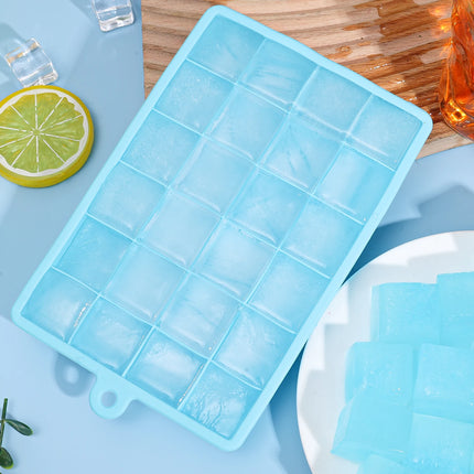 Silicone Ice Cube Mold Reusable Square Ice Cube Molds with Lid Whiskey Cocktail Freezer DIY Ice Maker Barware Kitchen Gadgets