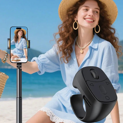 Bluetooth Cell Phone Scrolling Ring Wireless Finger Shutter Remote Control Page Turner Mobile Phone Controller For Travel