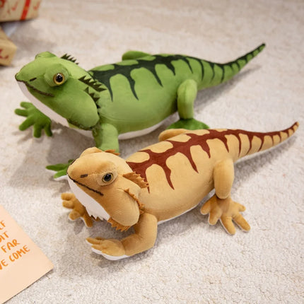 42/54cm Kawaii Long Soft Bearded Dragon Plush Toy Real Life Reptile Lizard Stuffed Animal Cute Room Decor Gift for Boy And Girl