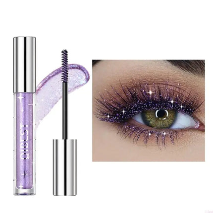 Glitter Eyelash Mascara Quick Dry Long Lasting Waterproof Thick Party Makeup