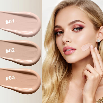 6 Colors Liquid Foundation Effective Concealer Waterproof Sweat-resistant Brighten Makeup Porfession Face Base Cosmetics Gift