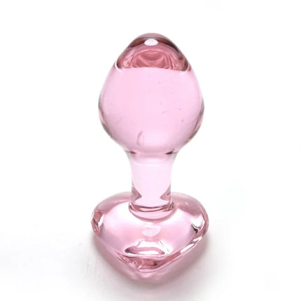 Cute Heart Glass Butt Plug Sex Toy Explore Ball Bullet Ass Masturbation Women Man Gay Stimulate Orgasmic Lesbian Anus Game
