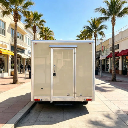 Customizable Food Truck Trailer With Full Kitchen, Portable Roasted Chicken Luxury Mobile Food Trailer With Deep Fryer