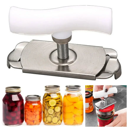 Stainless Steel Multi-Use Jar Opener | Adjustable Labor-Saving Tool for Bottle Caps Can Lids | Commercial Kitchen & Home Gadget