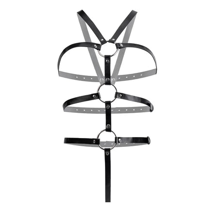 Men's Body Chest Harness Belt Adjustable Punk Leather Bodysuit Fetish Lingerie Bondage Strap Party Clubwear Male Sex Costumes