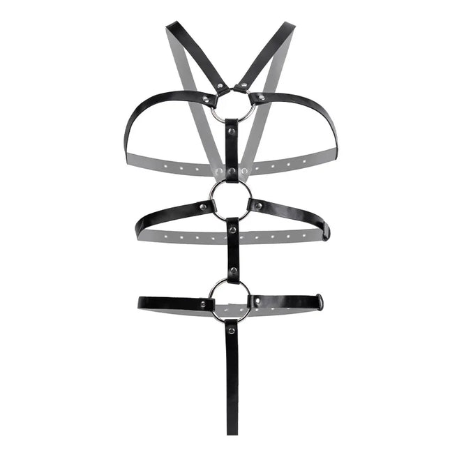 Men's Body Chest Harness Belt Adjustable Punk Leather Bodysuit Fetish Lingerie Bondage Strap Party Clubwear Male Sex Costumes