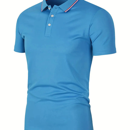 2025 Hot Sale Men's Summer Casual Breathable Comfortable Polo Shirt Men's Solid Color High Quality Short Sleeve T-Shirt