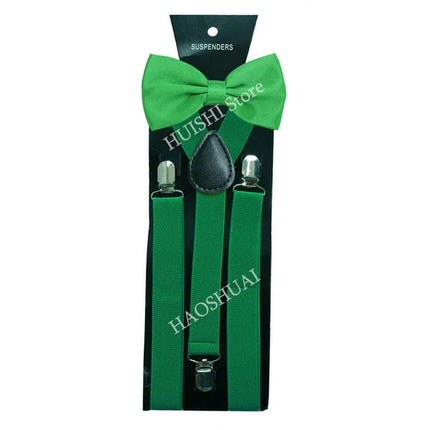 Hot Sale Suspenders Bowtie Sets Mens Women Boys Party Wedding Y-Back Shirt Braces Butterfly Belt Bow Tie Suit Accessories Gift